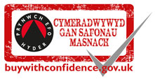 Cymeradwywyd gan Safonau Masnach - Buy with Confidence